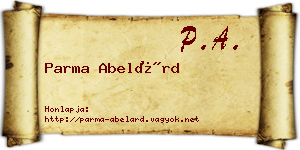 Parma Abelárd névjegykártya